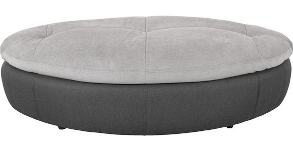 HOCKER in Textil Grau, Schwarz - Schwarz/Grau, Design, Kunststoff/Textil (155/47/78cm) - Hom`in