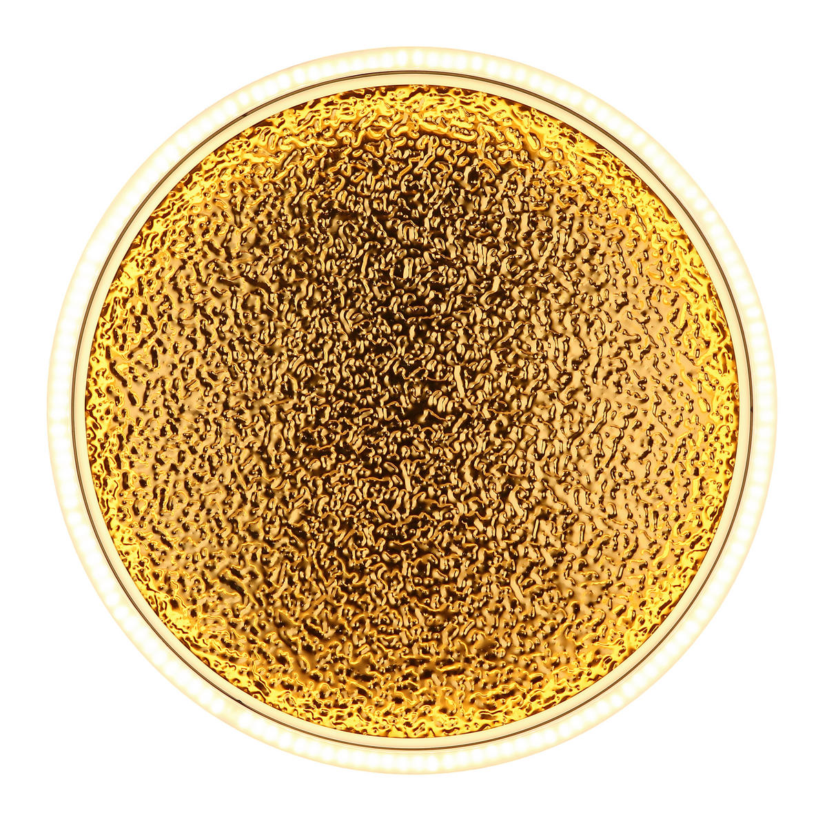 LED-DECKENLEUCHTE HEDI 40/8 cm   - Goldfarben/Schwarz, Design, Kunststoff/Metall (40/8cm) - Globo