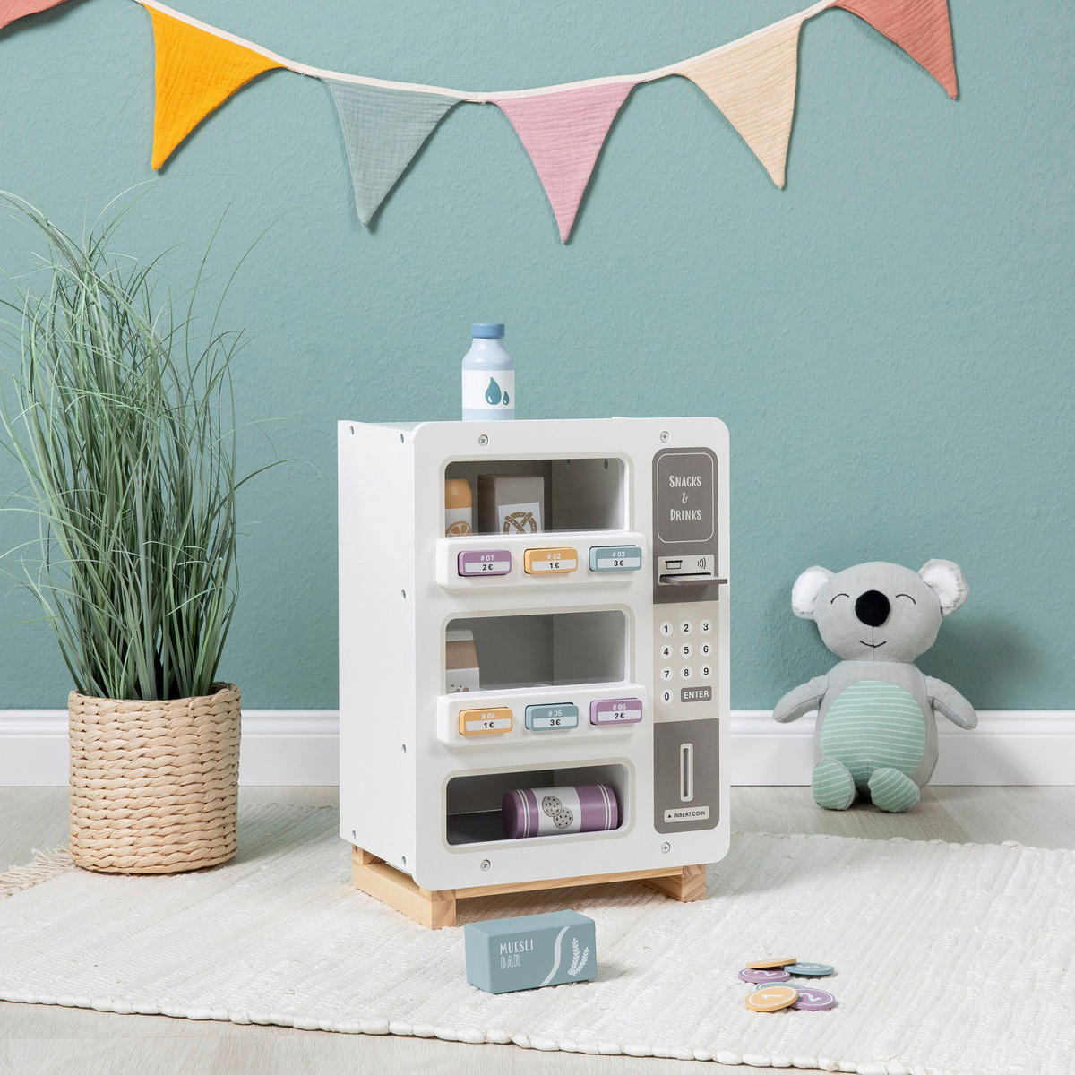 KAUFLADEN CORNUS  - Naturfarben/Weiß, Basics, Holz (26/18/38cm) - MUSTERKIND