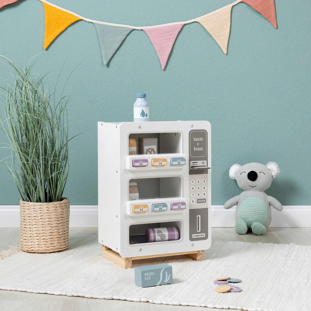 Thumbnail - Musterkind Kaufladen Cornus, Natur, Weiß, Holz, 18x38x26 cm, unisex, EN 71, CE, FSC 100%, Spielzeug, Kinderspielzeug, Ka...