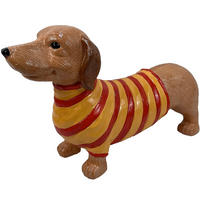 CÂINE DECORATIV - maro/roșu, Lifestyle, piatră (50/16,5/30,5cm)