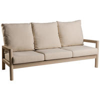 3-SITZER-BANK 199/95/86 cm  in Creme, Champagner  - Champagner/Creme, Basics, Textil/Metall (199/95/86cm) - Tierra Outdoor