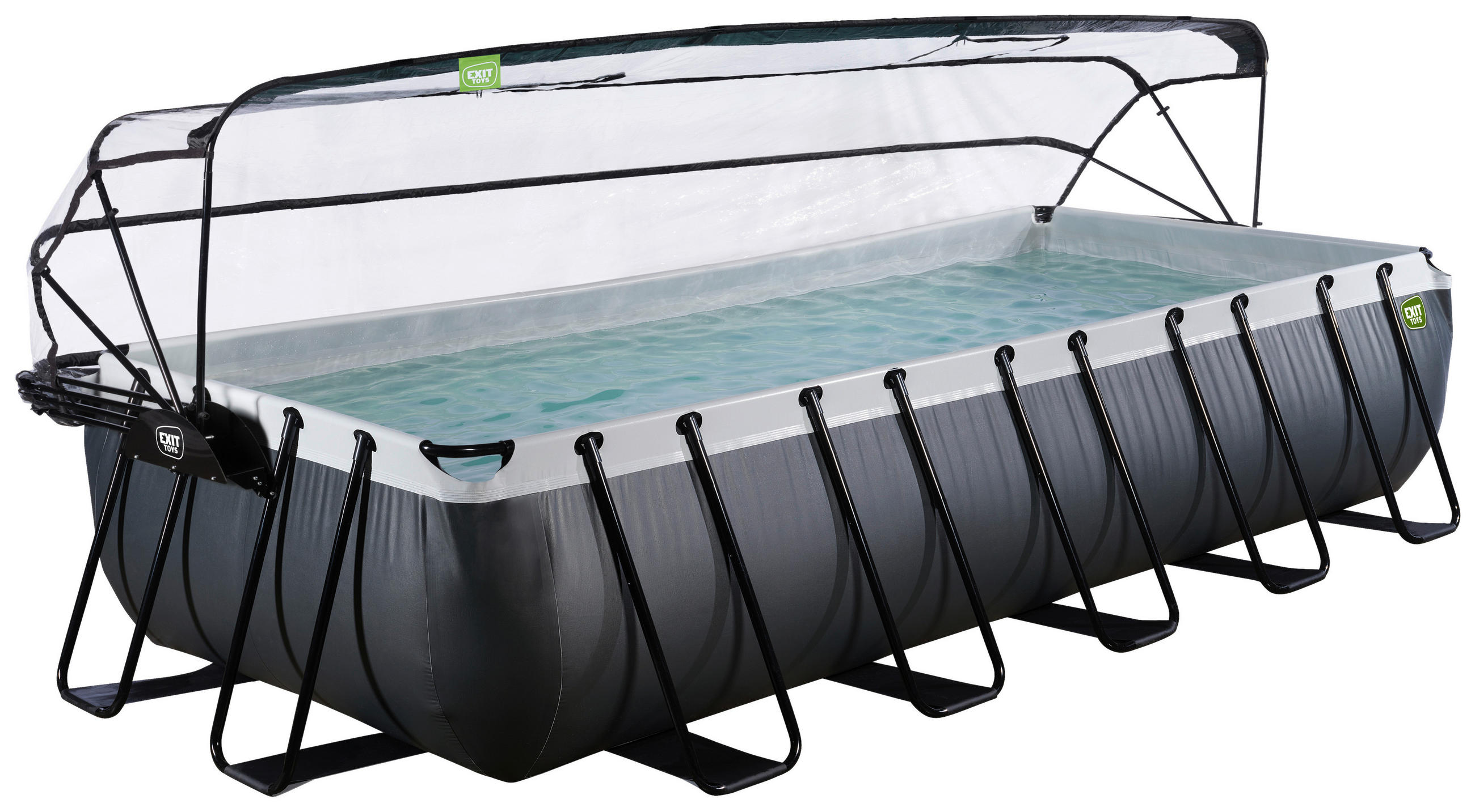 POOL 540/250/220 cm  - Anthrazit, Konventionell, Kunststoff/Metall (540/250/220cm) - EXIT Toys