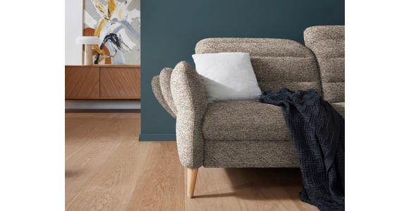 2-SITZER-SOFA in Webstoff Beige - Eiche Bianco/Beige, Design, Holz/Textil (192-220/85-106/98-112cm) - Dieter Knoll