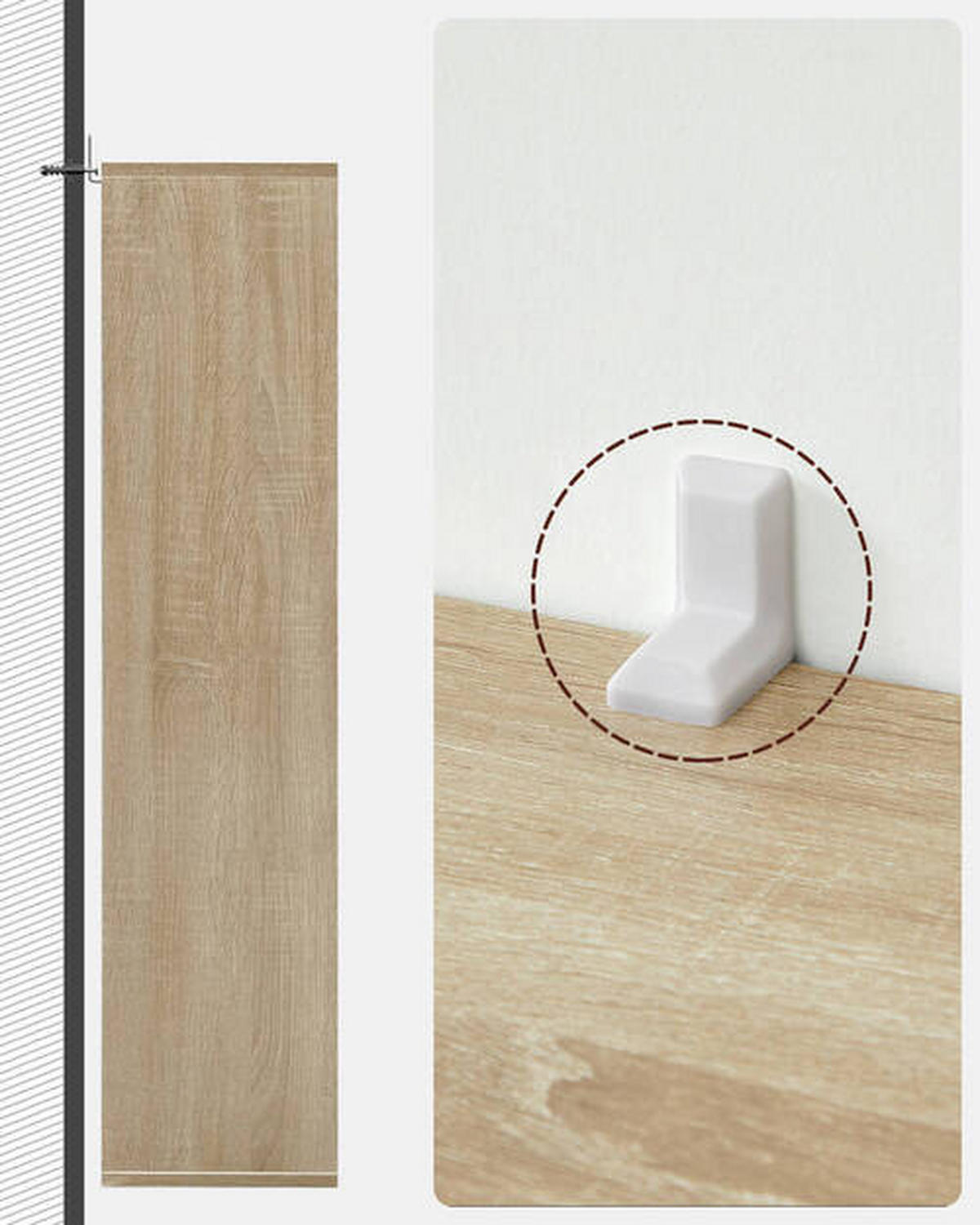 REGÁL, dub sonoma, 50/80/24 cm - dub sonoma, Basics, kompozitné drevo (50/80/24cm) - Boxxx