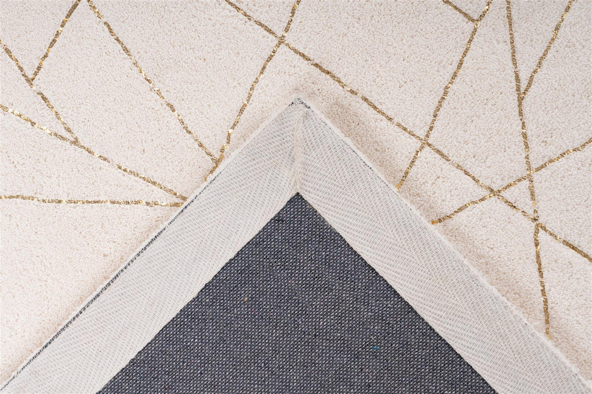 FLACHWEBETEPPICH 200/290 cm Bijou 125 Creme / Gold Creme, Goldfarben  - Goldfarben/Creme, LIFESTYLE, Textil (200/290cm)