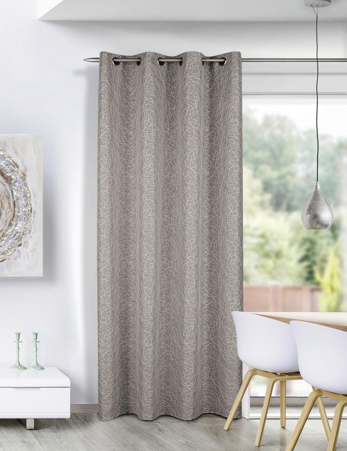 FERTIGVORHANG  blickdicht  135/245 cm   - Creme, Basics, Textil (135/245cm)