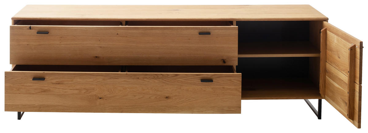 LOWBOARD  in 209/68/50 cm  - Wildeiche/Anthrazit, Design, Holz/Holzwerkstoff (209/68/50cm) - MID.YOU