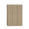 DREHTÜRENSCHRANK in Sonoma Eiche  - Silberfarben/Sonoma Eiche, Basics, Holzwerkstoff/Kunststoff (136/197/54cm) - Boxxx