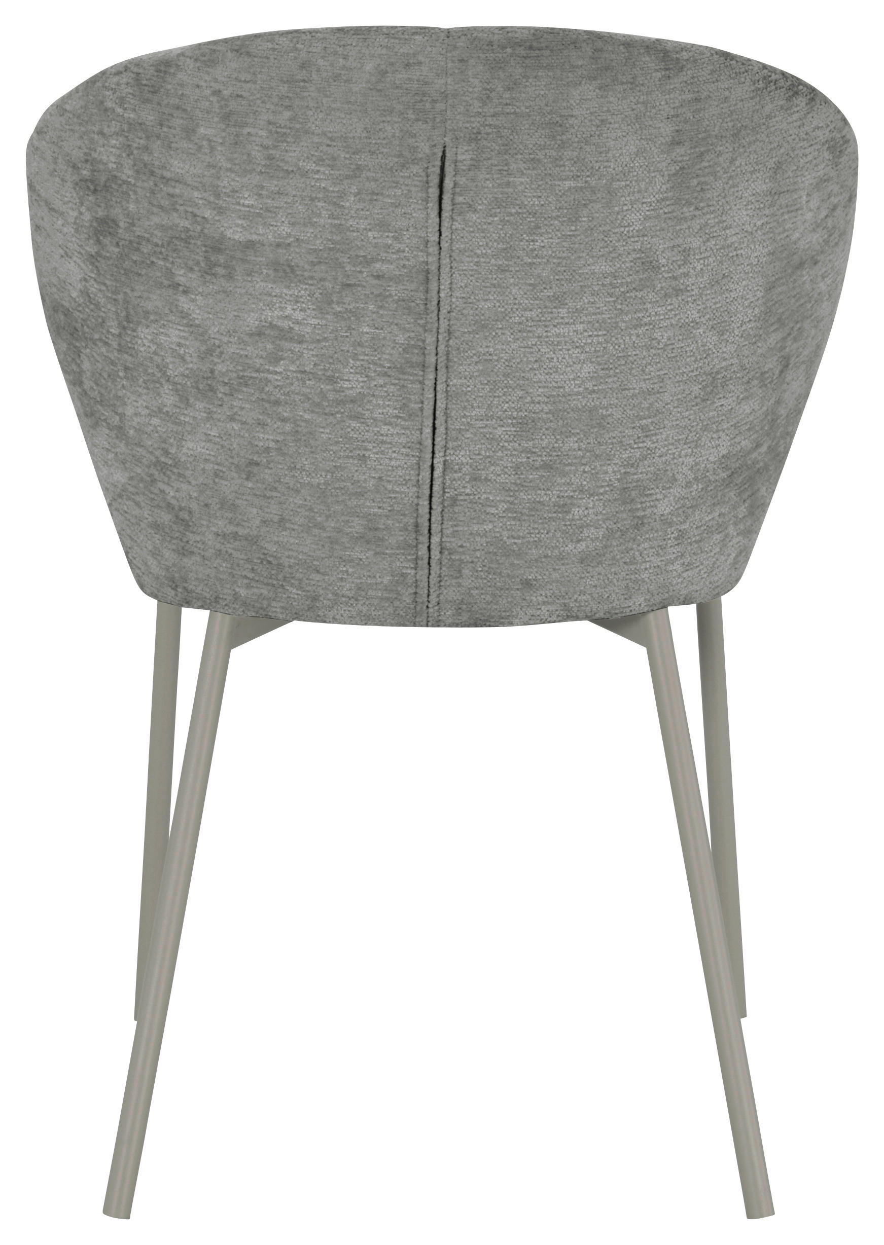 STUHL Chenille Grau Pappel Sperrholz  - Grau, MODERN, Holz/Textil (55/79/59cm) - P & B
