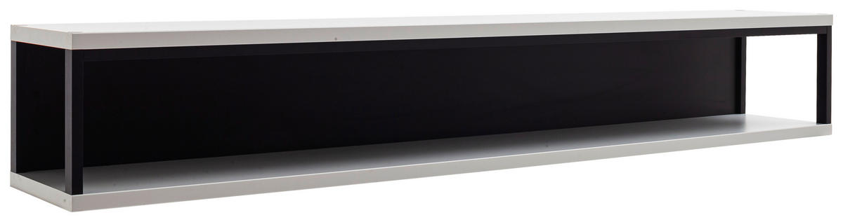WANDBOARD  150/24/25 cm  - Weiss/Schwarz, Design, Holzwerkstoff/Metall (150/24/25cm) - Stylife