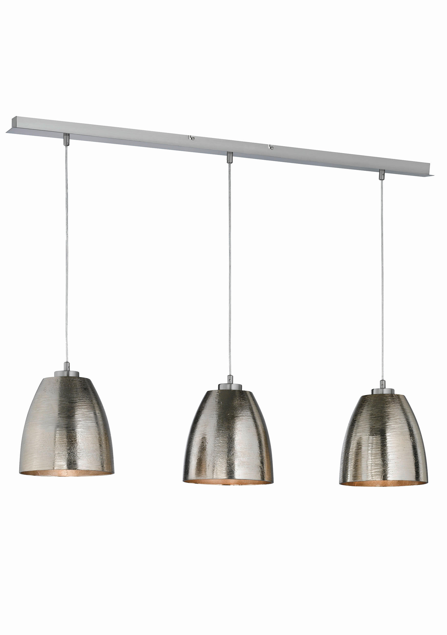 HÄNGLAMPA SHINE 107/182 cm  - nickelfärgad, Design, metall (107/182cm) - Fischer & Honsel
