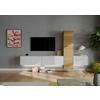 WOHNWAND  in Weiß, Eichefarben  282/160/37 cm  - Eichefarben/Weiß, Design, Holzwerkstoff (282/160/37cm) - Celina Home