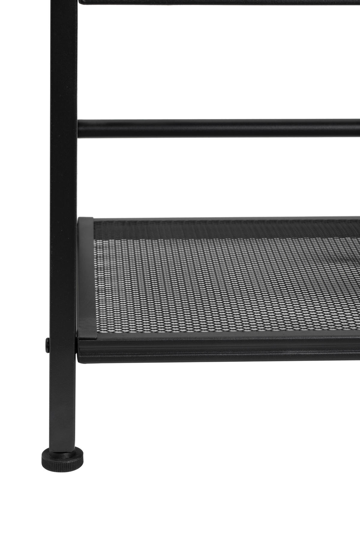 SCHUHREGAL Schwarz  - Schwarz, MODERN, Metall (59/144/30cm) - PBJ
