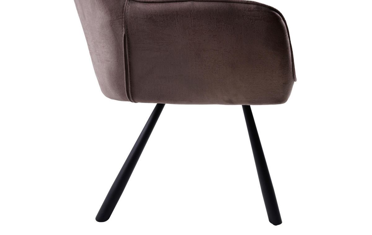SITZBANK 177,5/87/64 cm Struktur Taupe  - Taupe/Schwarz, Design, Textil/Metall (177,5/87/64cm) - Hom`in
