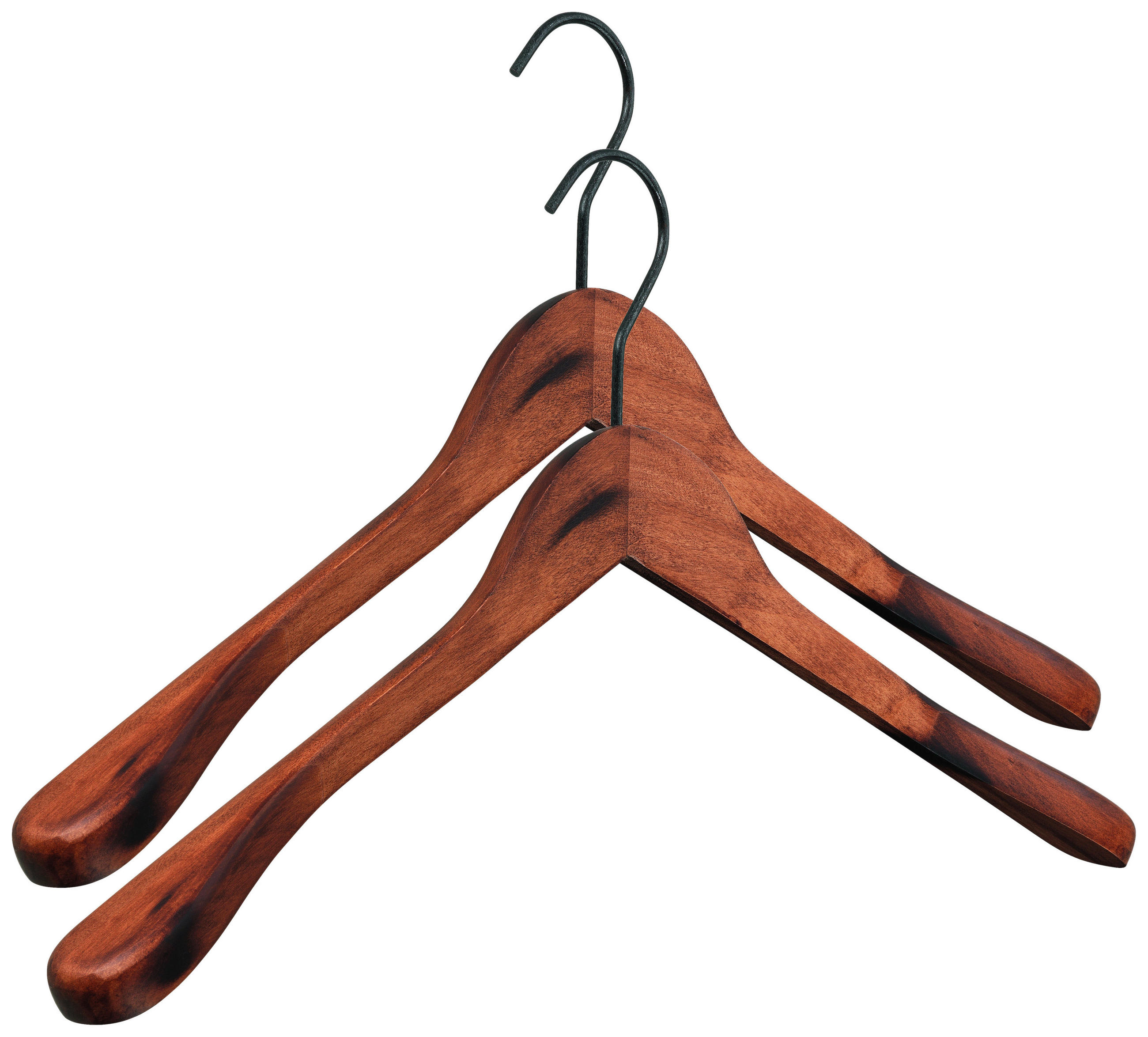 KLEIDERBÜGELSET 2-TEILIG 45 cm Holz  - Braun/Kupferfarben, KONVENTIONELL, Holz (45cm)
