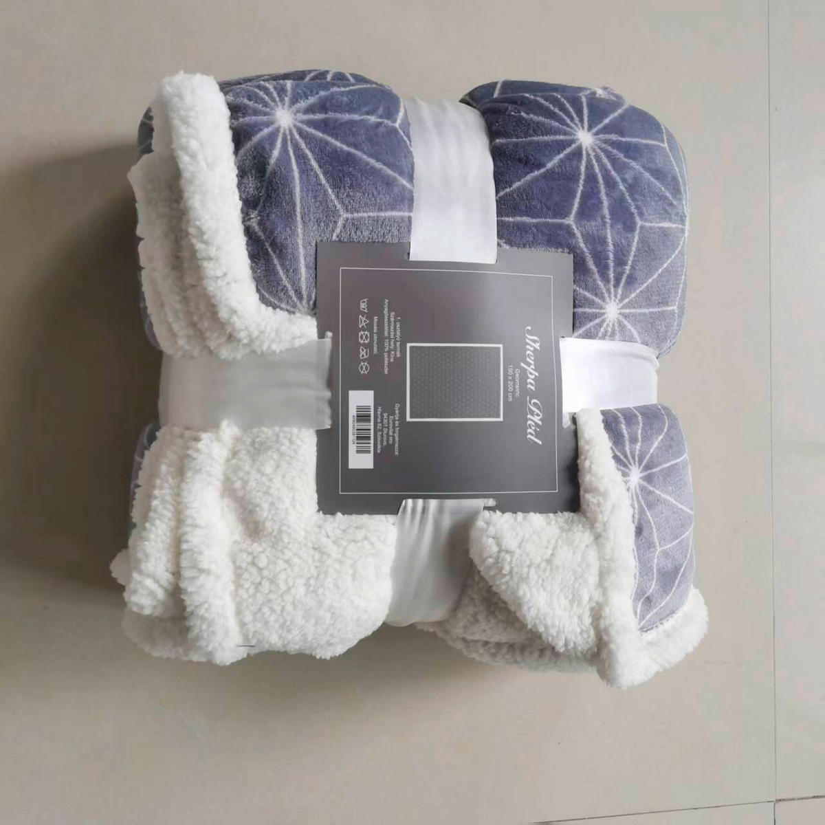 TAKARÓ  - fehér/szürke, Basics, textil (67/37/6cm)