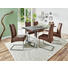 ESSTISCH Altholz massiv rechteckig Chromfarben, Grau - Chromfarben/Grau, Design, Holz/Metall (180/90/77cm) - Novel