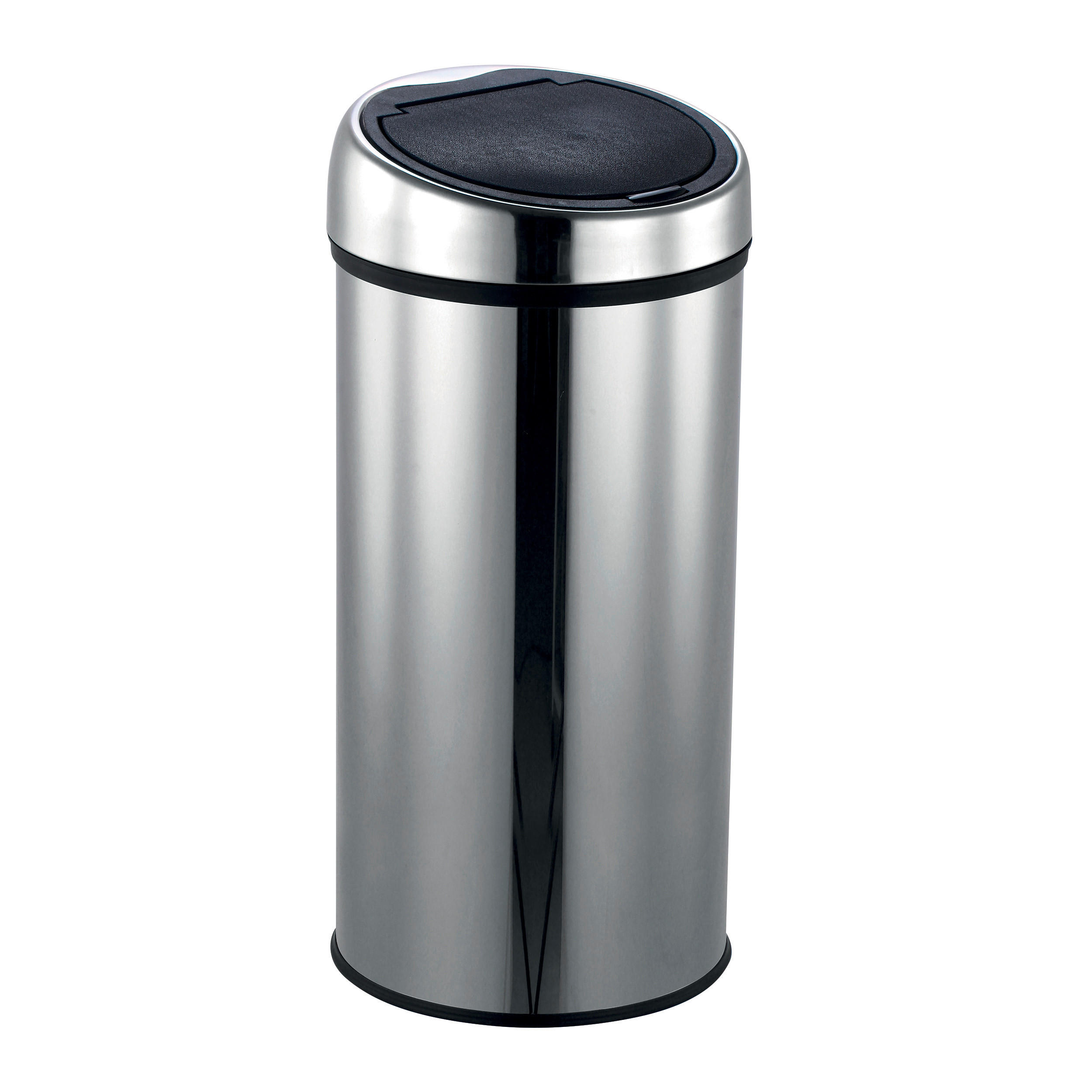 ABFALLEIMER 30 l  Metall  - Silberfarben/Schwarz, Basics, Metall (35/66/35cm) - MSV-Spirella