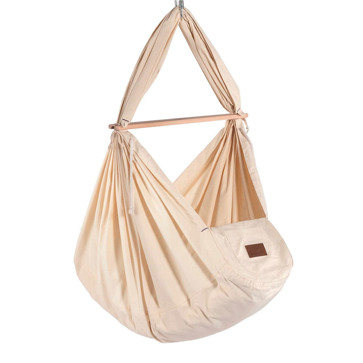 FEDERWIEGE   - Beige/Weiß, Basics, Holz/Textil (135/194/135cm) - SCHMUSEWOLKE