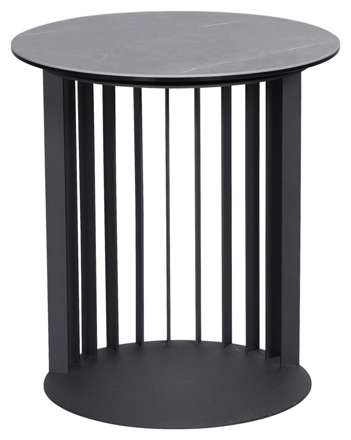 BEISTELLTISCH in Metall, Glas, Keramik 45/45/50 cm  - Schwarz/Grau, Design, Glas/Keramik (45/45/50cm) - Novel