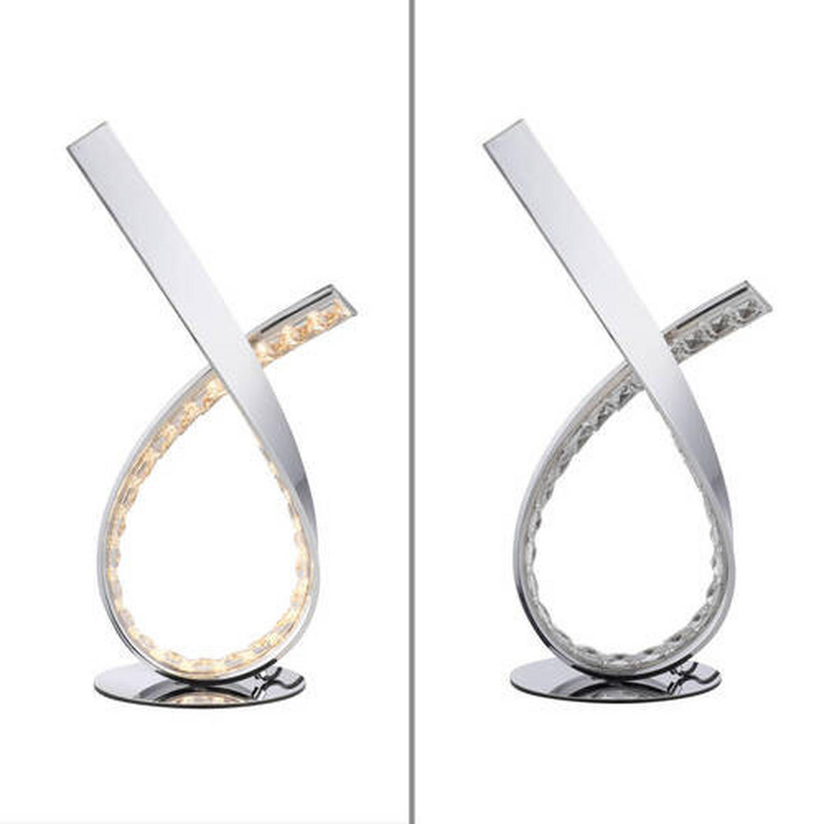 LED BORDSLAMPA 17/15/38,5 cm   - kromfärg, Design, metall/plast (17/15/38,5cm) - Paul Neuhaus