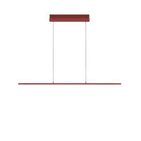 LED-HÄNGELEUCHTE 121/20/150 cm  - Rot, Design, Metall (121/20/150cm) - Hell