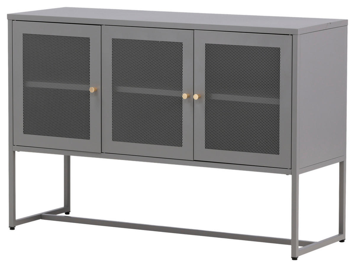 SIDEBOARD  in 120/80/40 cm  - Hellgrau, Design, Metall (120/80/40cm) - Livetastic