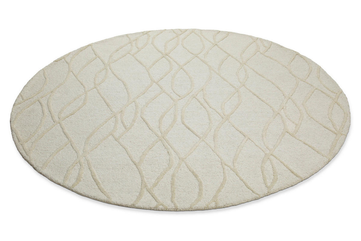 WEBTEPPICH Wohnzimmer 180 cm Hampton Twentythree Creme rechteckig  - Creme, Design, Textil (180cm) - WECON HOME