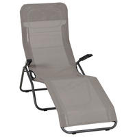 GARTENLIEGE 72,5/103,5/144 cm  - Taupe/Anthrazit, MODERN, Textil/Metall (72,5/103,5/144cm) - Siena Garden