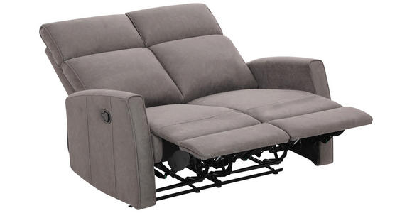 2-SITZER-SOFA Mikrofaser Grau  - Schwarz/Grau, KONVENTIONELL, Kunststoff/Textil (127/105/93cm) - Xora