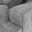 ECKSOFA Grau Teddystoff  - Anthrazit/Schwarz, KONVENTIONELL, Textil/Metall (190/270cm) - Carryhome