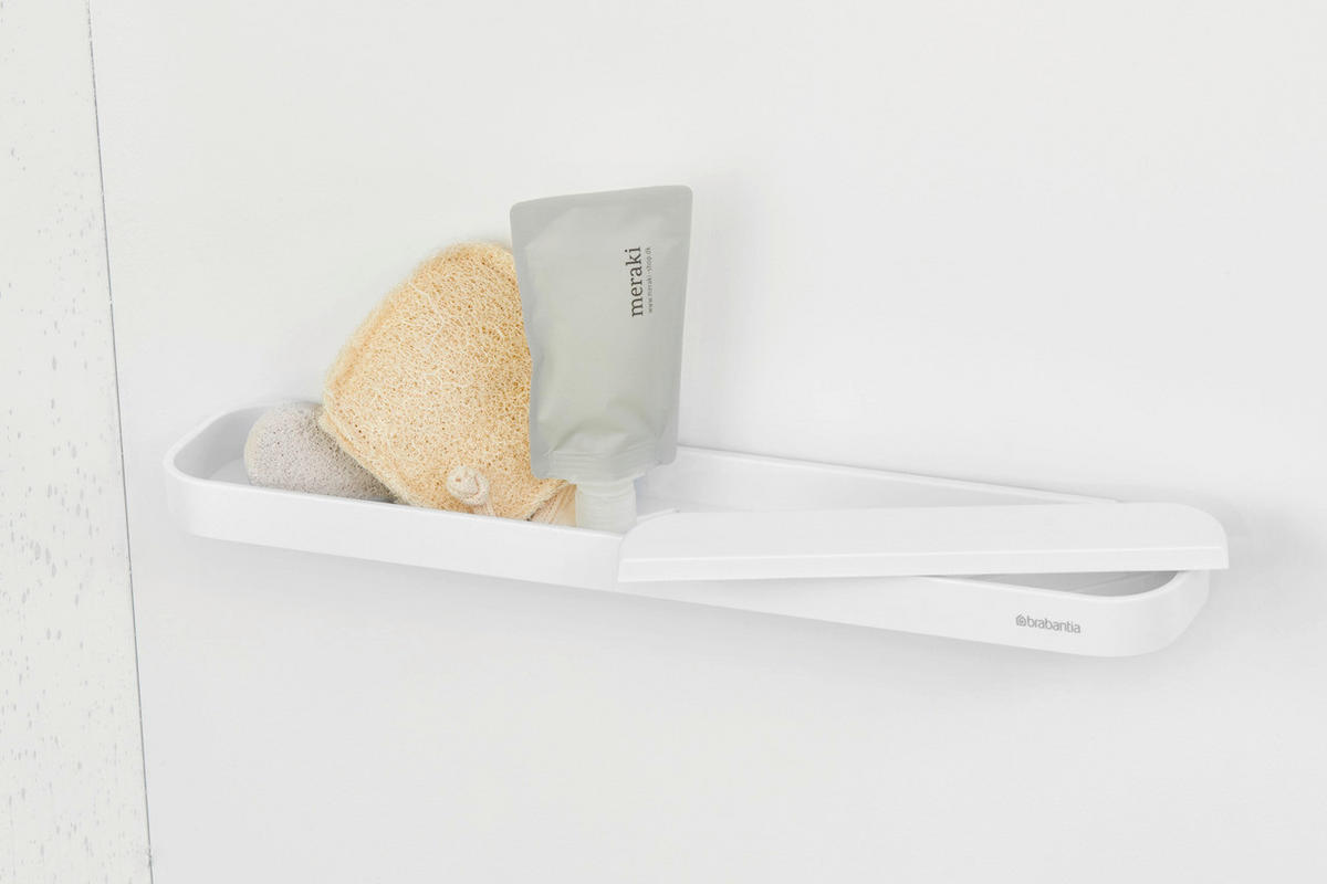 POLICA ZA TUŠ KABINU  metal, plastika  - bela, Osnovno, metal/plastika (42.1/7.3/9cm) - Brabantia
