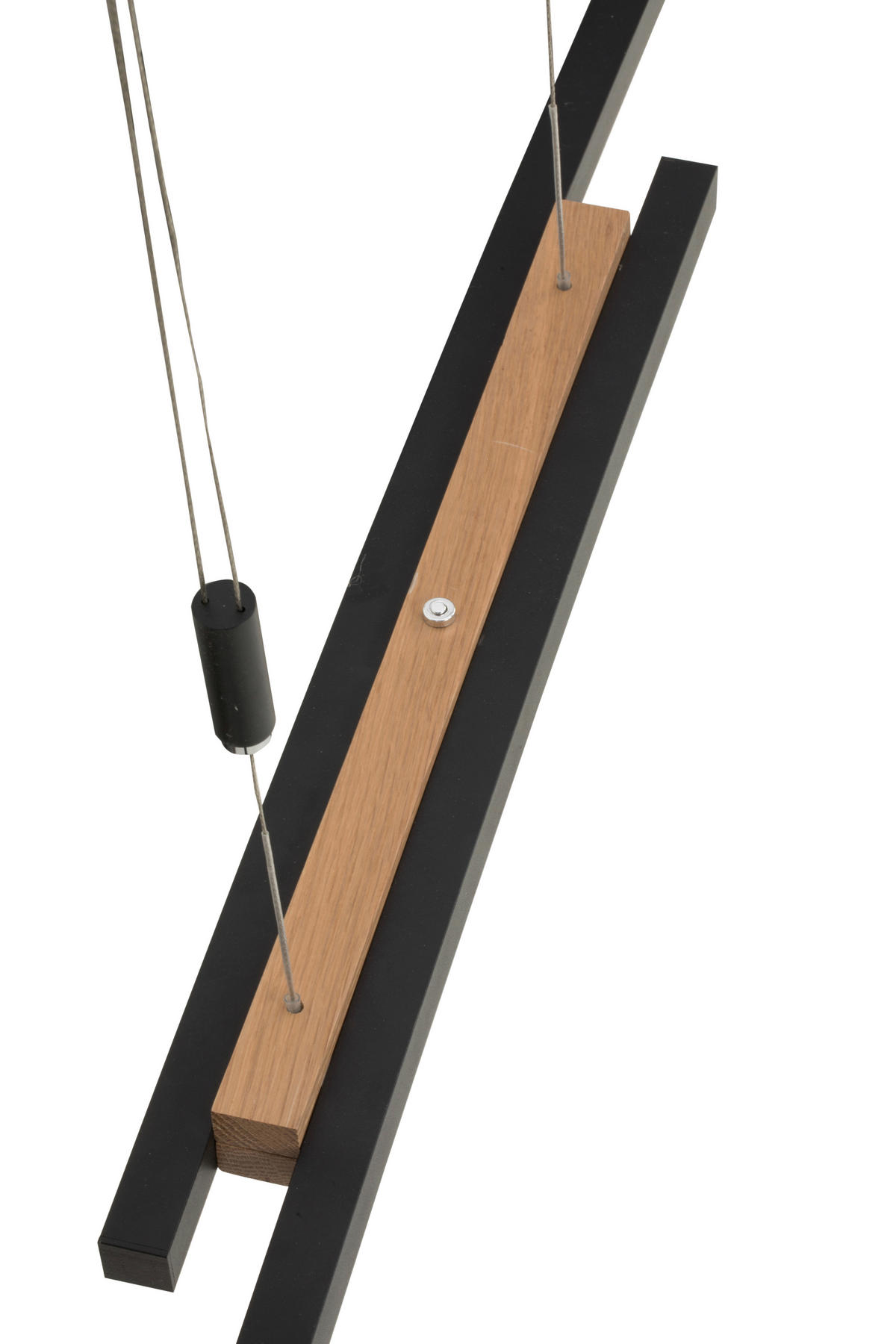 LED-HÄNGELEUCHTE 130/6,5/155 cm  - Schwarz, Basics, Holz/Metall (130/6,5/155cm) - Dieter Knoll