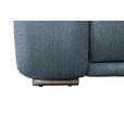 ECKSOFA Blau Struktur Rückenkissen, Rücken echt  - Chromfarben/Blau, KONVENTIONELL, Textil/Metall (310/280cm) - Carryhome