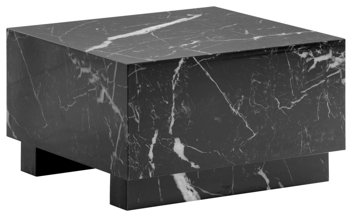 Măsuță De Cafea din material pe bază de lemn, 60/60/35 cm - negru lucios intens, Lifestyle, material pe bază de lemn (60/60/35cm) - Livetastic