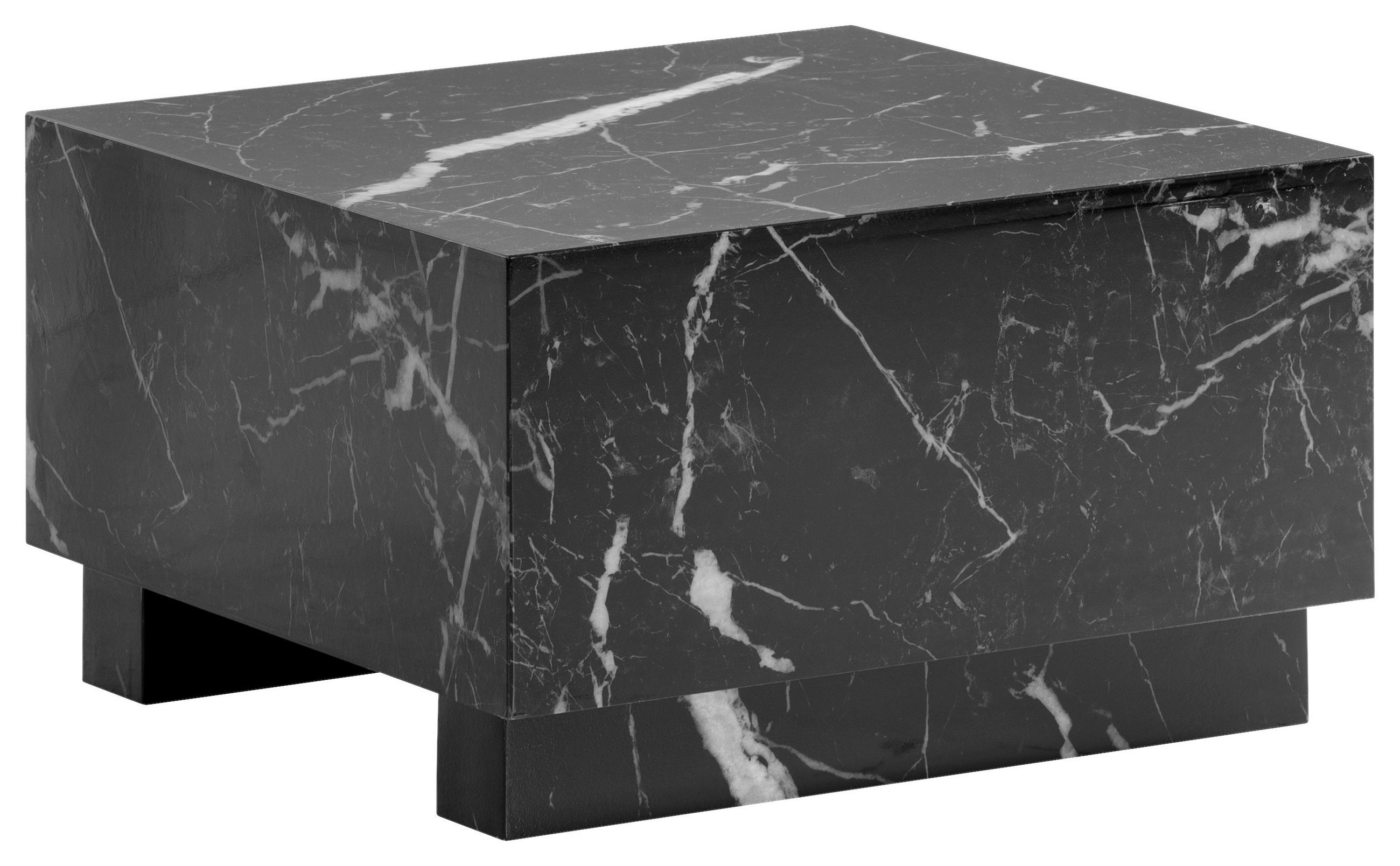 Livetastic Couchtisch Schwarz Hochglanz 60x35x60 cm