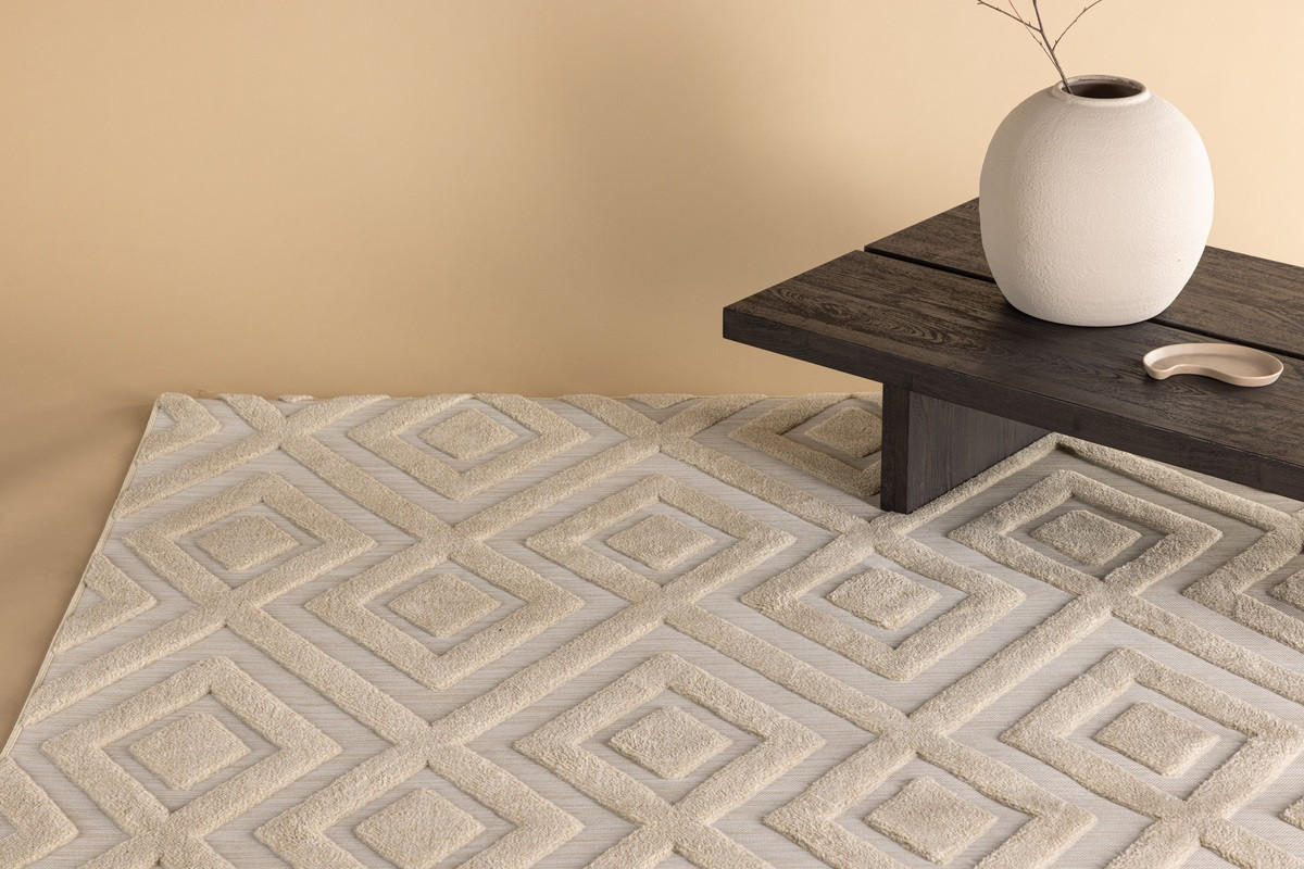 FLATVÄVD MATTA 200/290 cm  - vit, Basics, textil (200/290cm)