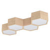 DECKENLEUCHTE Mirlas 69/27/9 cm   - Braun/Weiß, Natur, Holz/Kunststoff (69/27/9cm) - Eglo