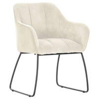 ARMLEHNSTUHL  in Flachgewebe  - Beige/Schwarz, Design, Metall (59/85/59cm) - Novel