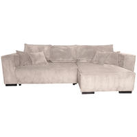 ECKSOFA Rosa Cord  - Braun/Rosa, KONVENTIONELL, Holz/Textil (293/160cm) - Carryhome