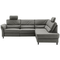 ECKSOFA  in Lederlook Grau  266/190 cm  - Schwarz/Grau, MODERN, Holz/Textil (266/190cm) - Livetastic