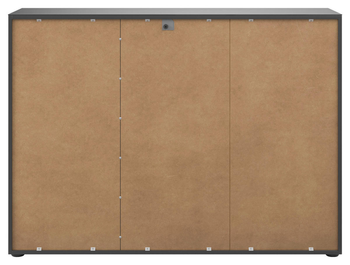 SIDEBOARD Style  in 135/99/40 cm  - Chromfarben/Anthrazit, Basics, Glas/Holzwerkstoff (135/99/40cm)