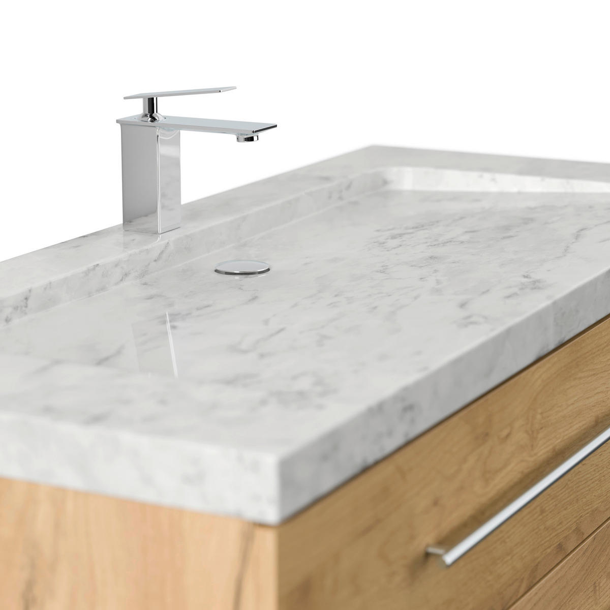 WASCHTISCHKOMBI 130 cm  - Eichefarben, Basics, Holzwerkstoff/Stein (130cm) - MID.YOU