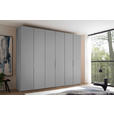 DREHTÜRENSCHRANK inkl. Zubehör 298/240/63 cm,  in Hellgrau, 6-türig  - Hellgrau/Alufarben, Design, Holzwerkstoff/Metall (298/240/63cm) - Dieter Knoll