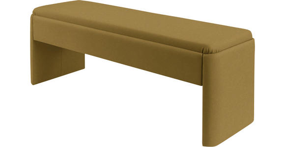 BOXSPRINGBETT 180/200 cm  in Creme, Senfgelb  - Senfgelb/Creme, Design, Textil/Metall (180/200cm) - Johann Jakob