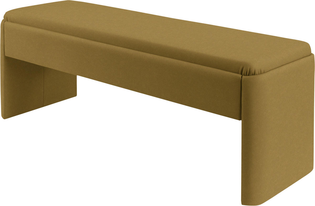 BOXSPRINGBETT 180/200 cm  in Creme, Senfgelb  - Senfgelb/Creme, Design, Textil/Metall (180/200cm) - Johann Jakob