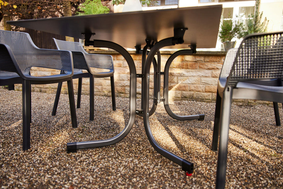 GARTENGARNITUR 5-teilig Stahl  - Anthrazit, Basics, Kunststoff/Metall (57/80/56cm) - Siena Garden