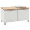 GARDEROBENBANK Dieter Knoll  in 84/45/40 cm  - Eichefarben/Silberfarben, Design, Holz/Metall (84/45/40cm) - Dieter Knoll