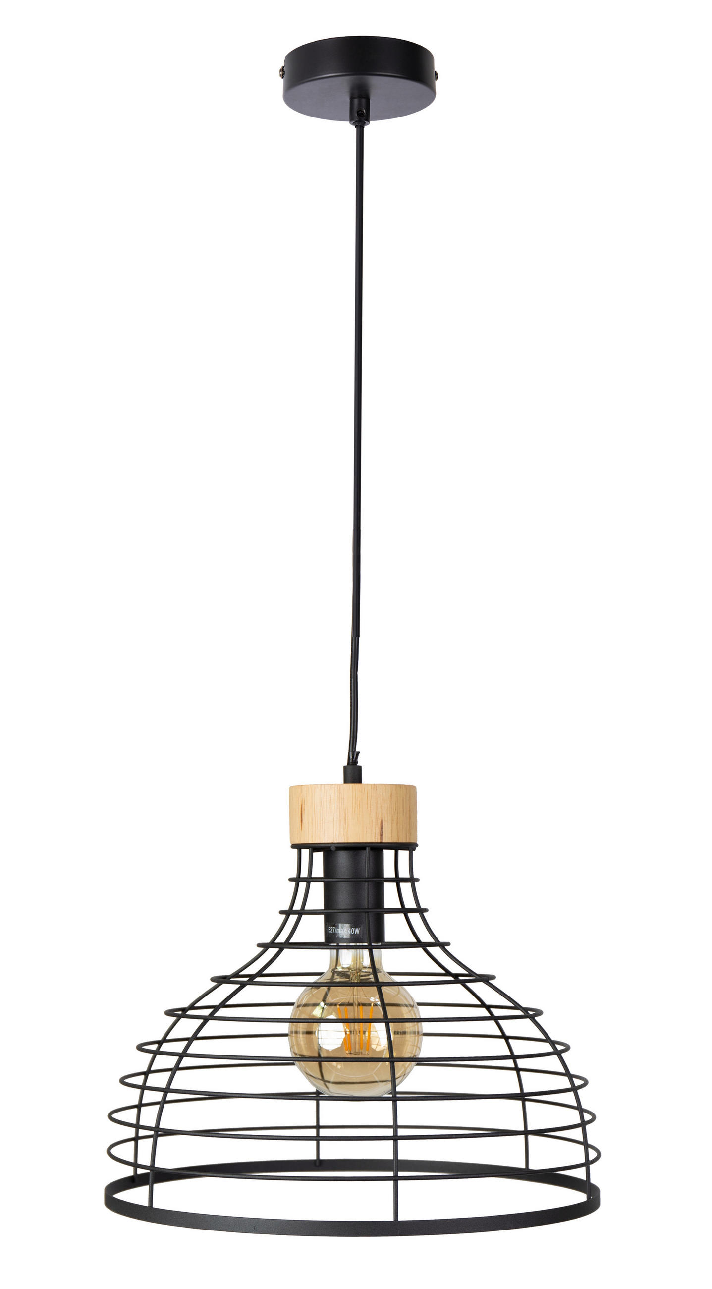 LUSTER  35/150 cm      - braon/crna, Trendi, drvo/metal (35/150cm)